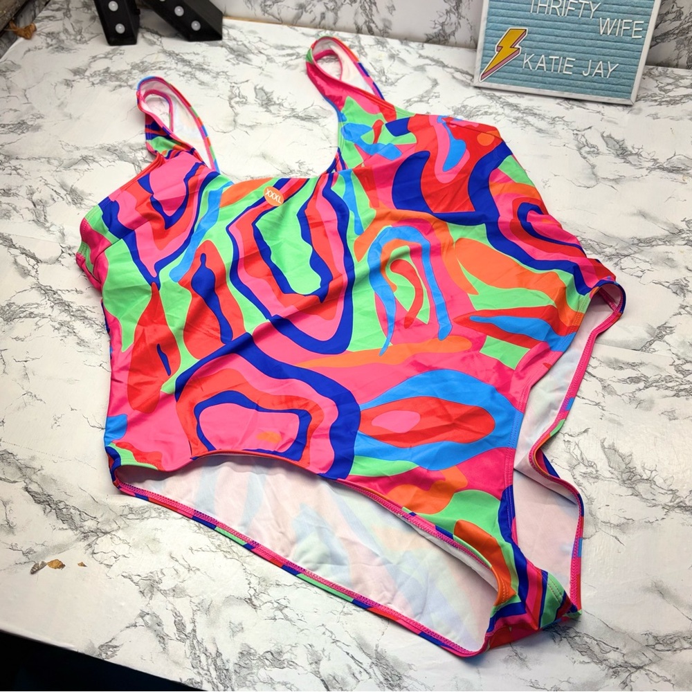 Colorful Abstract Swimsuit - Picture 1 of 6